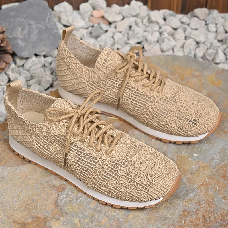 Women's Air Mesh Lace-Up Sneakers