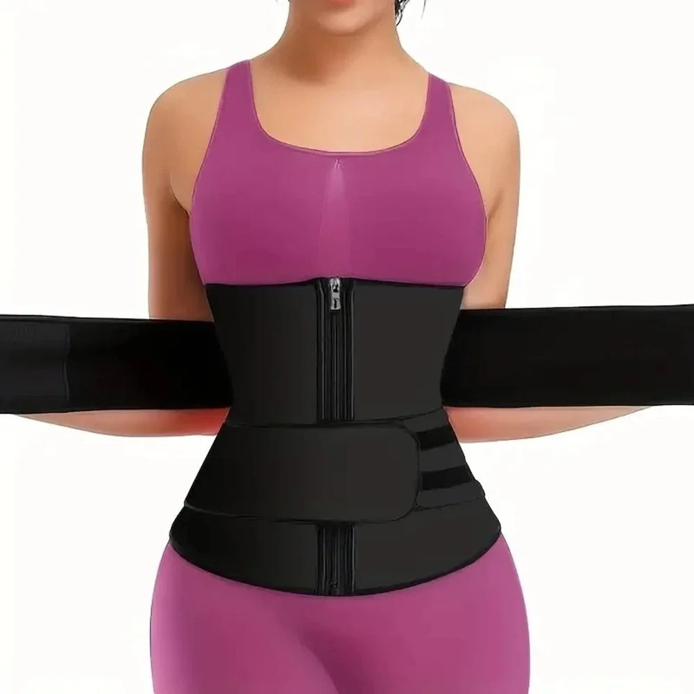 Waist Trainer Sweat Belt — Slimming Cincher for Workouts & Everyday Wear