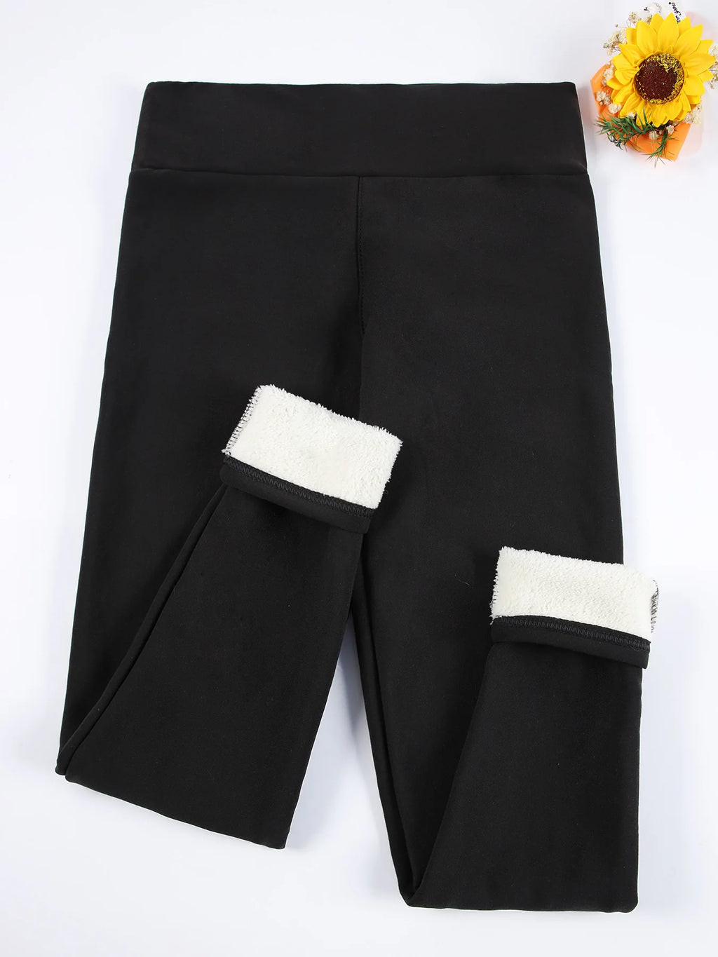 Women's Fleece Velvet Leggings – Warm Thickened High Waist Tights for Autumn & Winter
