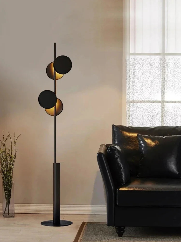Black Disc Lamp – Sculptural LED Accent Lighting