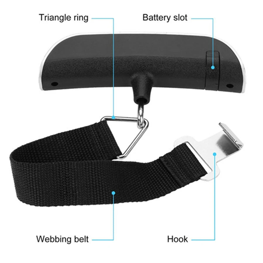 Portable Digital Luggage Scale – LCD Travel Weight Checker