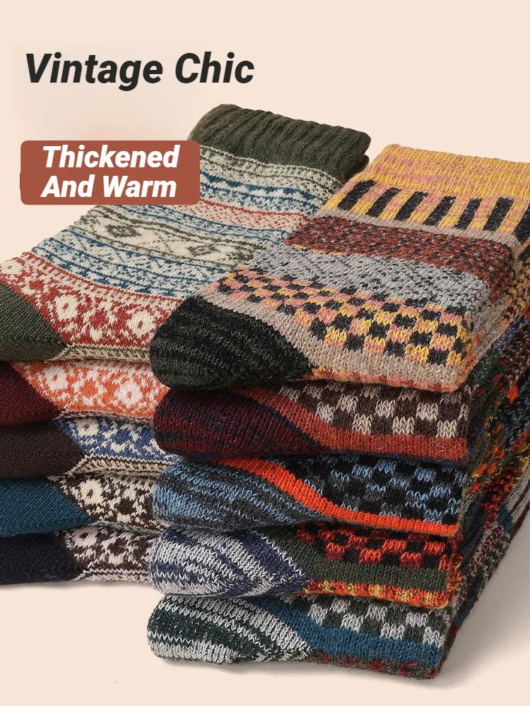 Men's Retro Winter Knit Socks