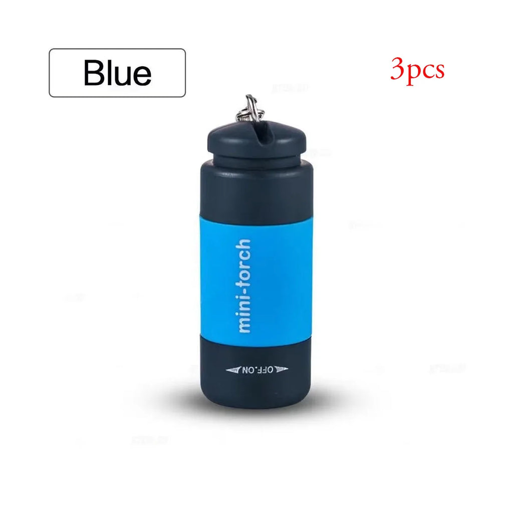 USB Mini Keychain Flashlight – Rechargeable EDC Torch, Waterproof, 16 Colors, Pocket-Sized LED Light