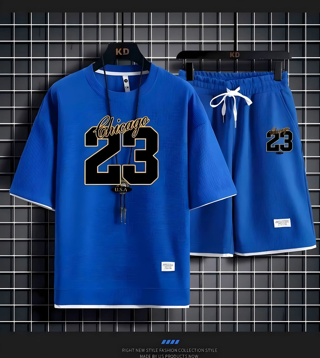 Men's 3D Digital Print Street Fashion Casual T-Shirt & Shorts Set – Breathable Summer 2-Piece