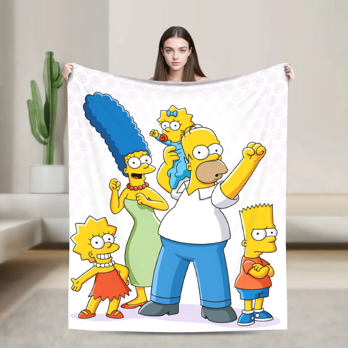 Simpsons Character Super Soft Plush Throw Blanket – Flannel Fleece Bedspread