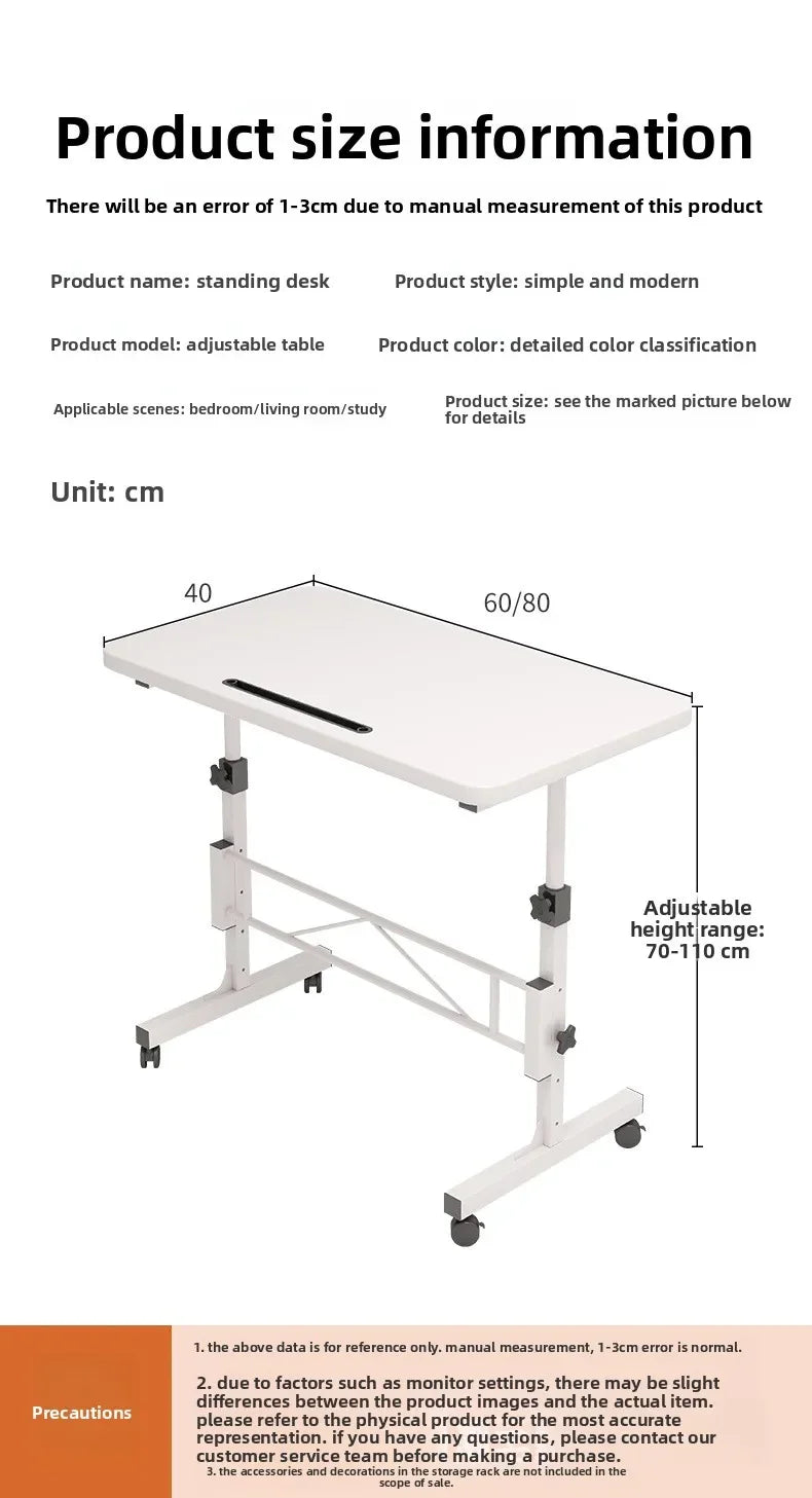 Movable Lifting Computer Desk — Student Study Workbench