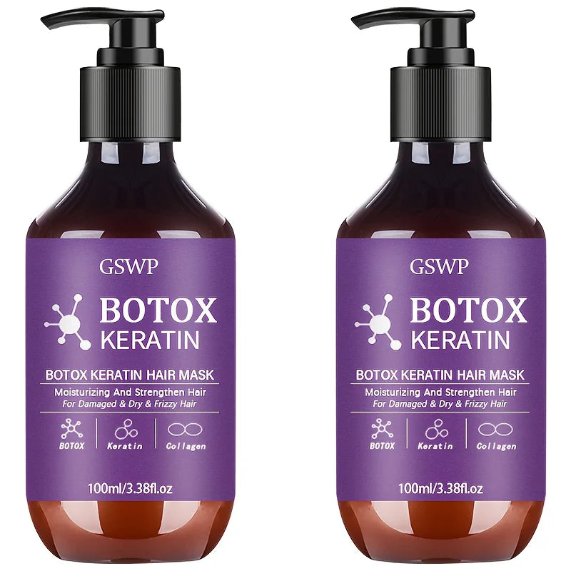 GSWP Botox Keratin Hair Mask, moisturizes and strengthens damaged hair, reduces frizz, split ends and tangles.100ml/200ml