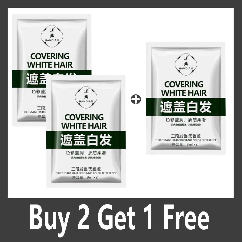 Herbal Black Soya Bean Hair Dye Shampoo — Cover Grey & White Hair Naturally