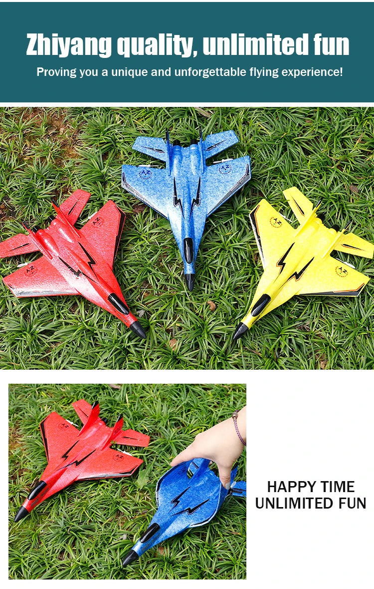 Parkten P320 2.4G RC Fixed Wing Glider Airplane – Hand Throw Foam Fighter Plane for Boys