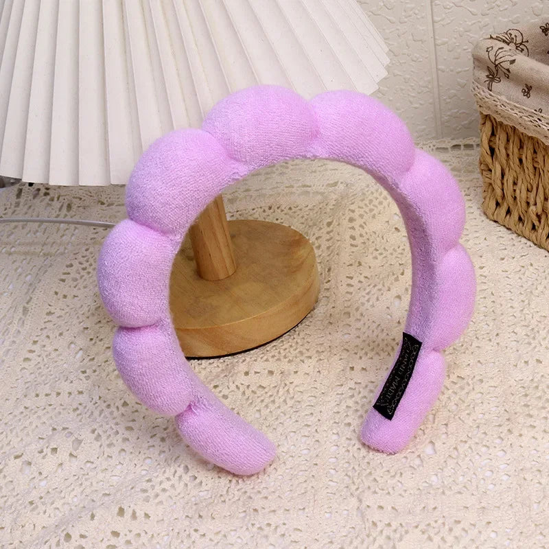 Puffy Spa Headband & Wristbands Set — Microfiber