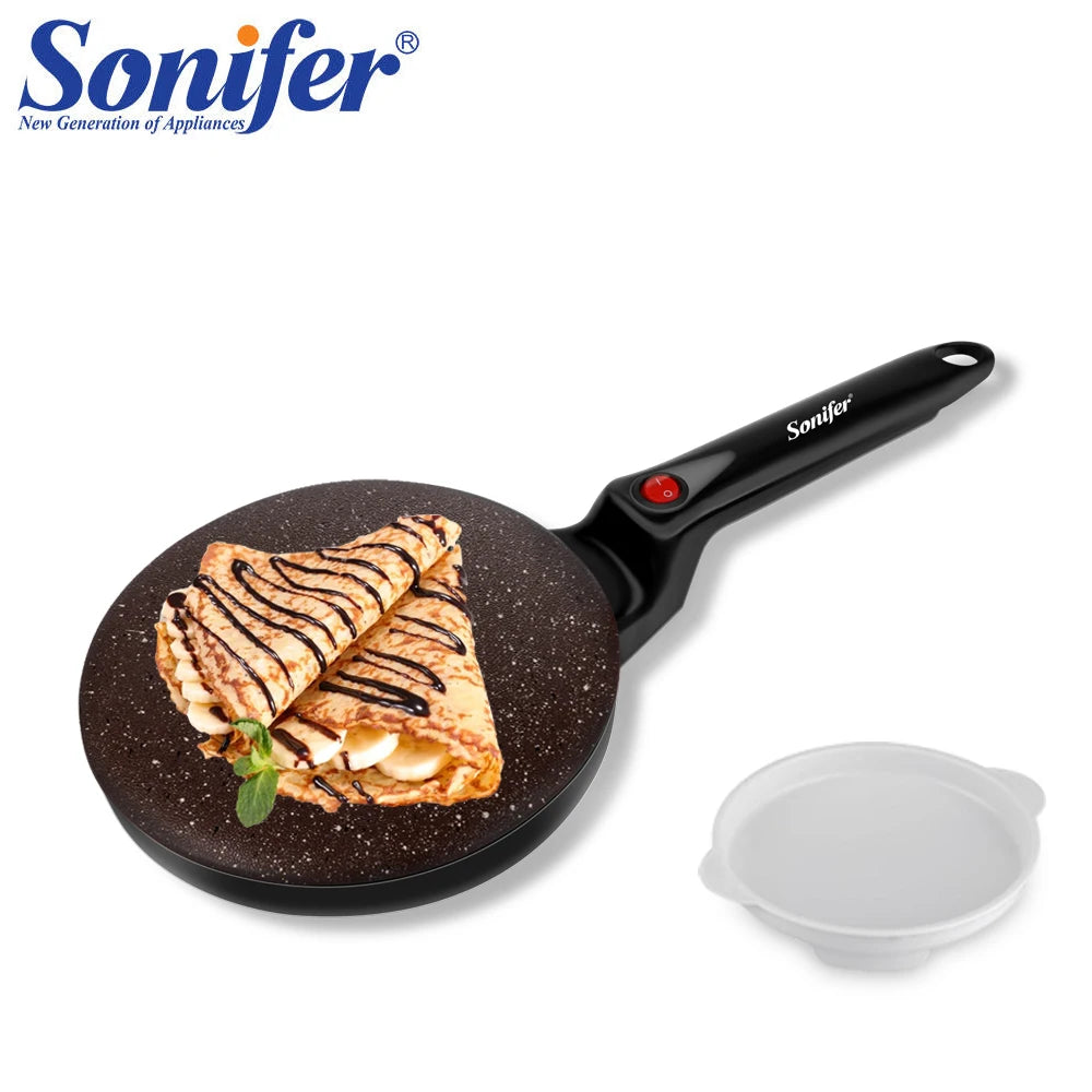 Electric Crepe Maker 600W — Non-Stick Plate Breakfast & Dessert Maker with Hook Storage