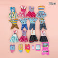 18-Piece Doll Clothes & Accessories Set — Fashion Dresses, Jumpsuits & Swimsuits for 5.3" Dolls
