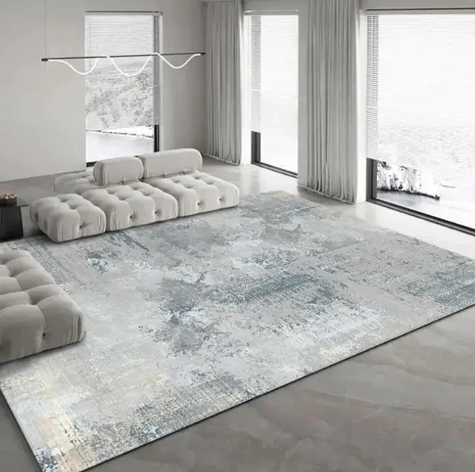Modern Nordic Soft Lounge Rug – Washable Anti-Slip Large Area Carpet for Living Room & Bedroom, 24 Colors & 10 Sizes