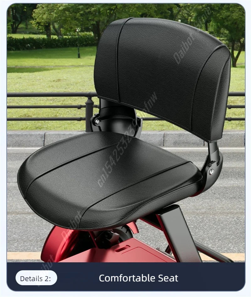 3-Wheel Folding Mobility Scooter for Seniors with Seat