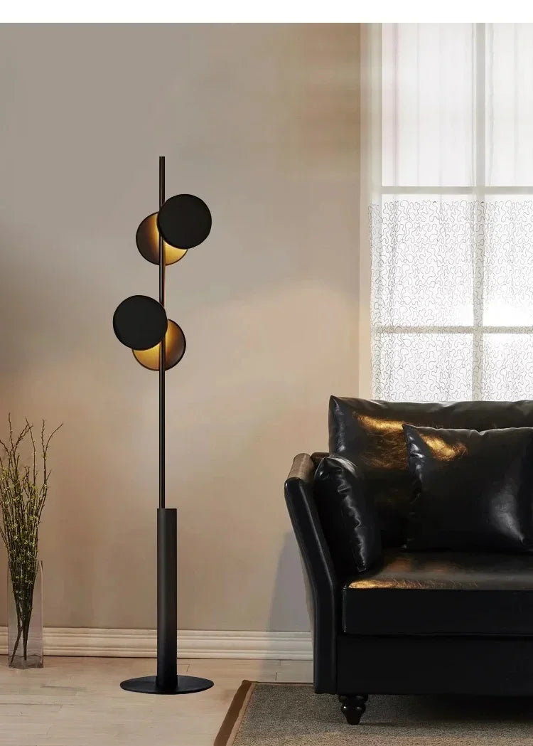 Black Disc Lamp – Sculptural LED Accent Lighting