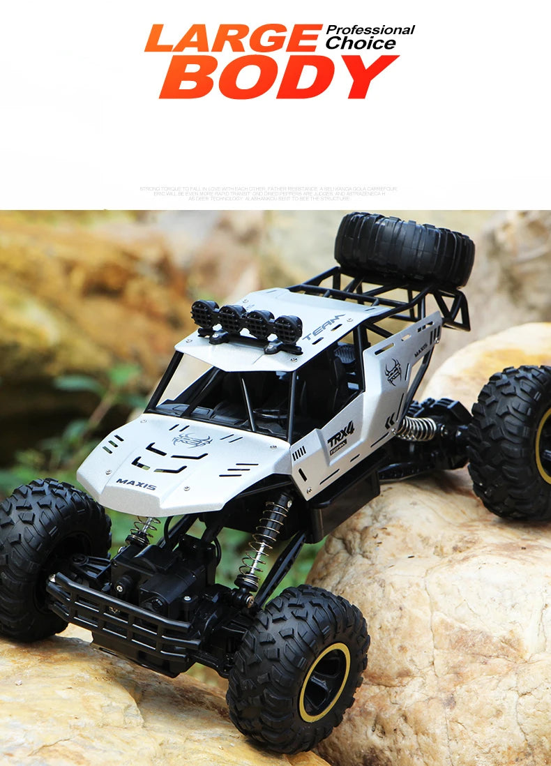 1:12 / 1:16 Scale 4WD RC Off-Road Buggy Truck with LED Lights – Remote Control Car for Boys