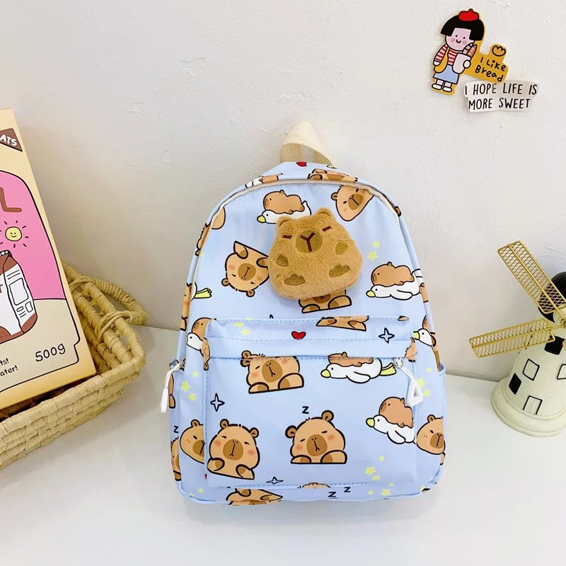 Capybara Backpack – Kids Nylon School Bag