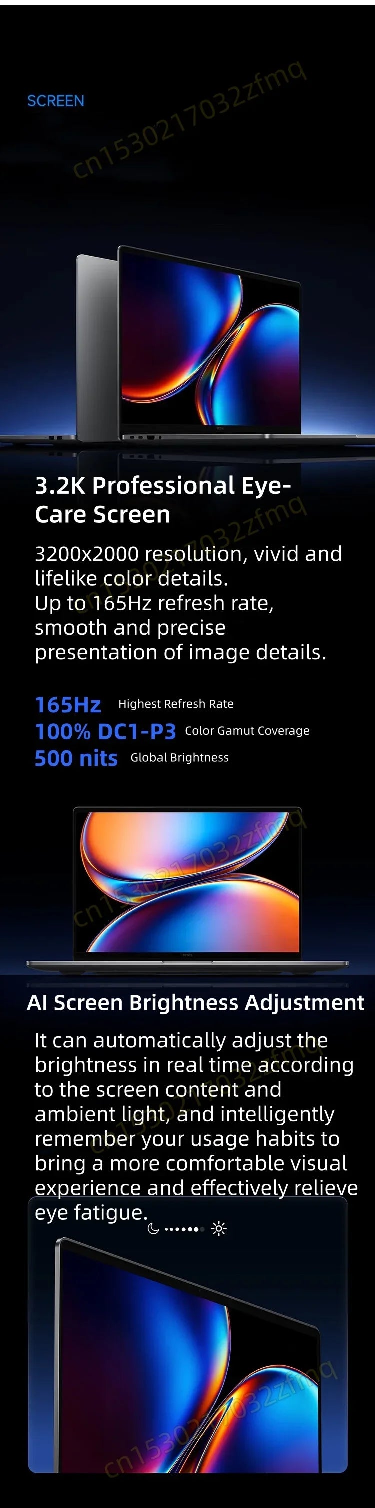 Xiaomi Redmi Book Pro 16 2026 – 3.2K 165Hz, Intel Core Ultra 7, 32GB DDR5, 1TB SSD, 99Wh Battery