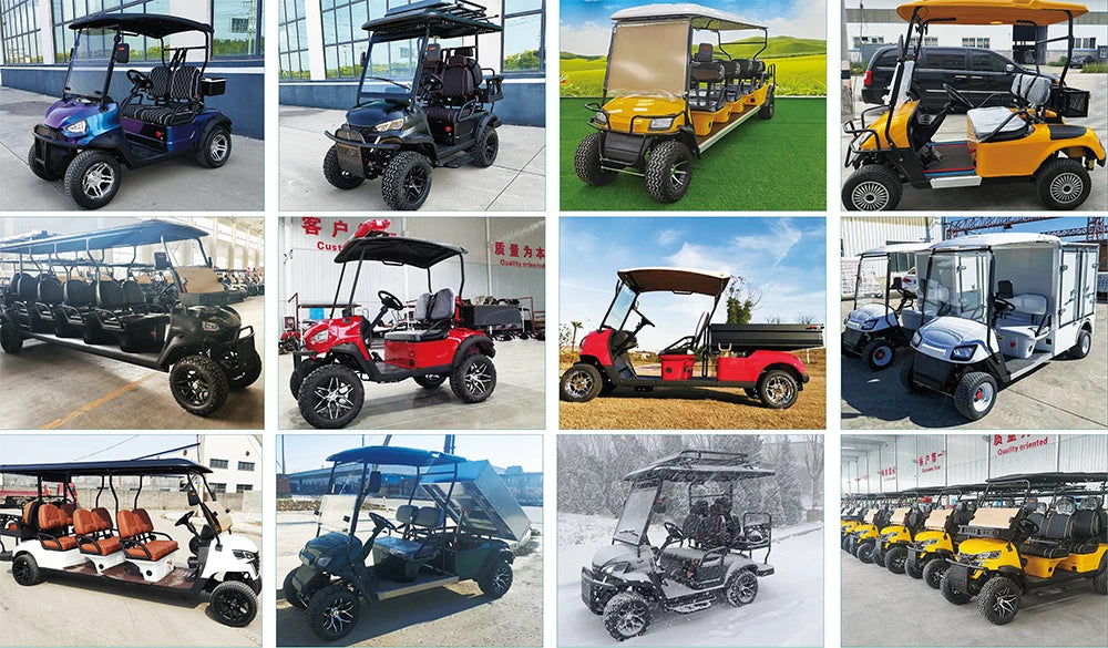 Electric Golf Cart — 6 Seater 4-Wheel Drive Luxury Model, 48V, 30–50 km/h, 70–90km Range