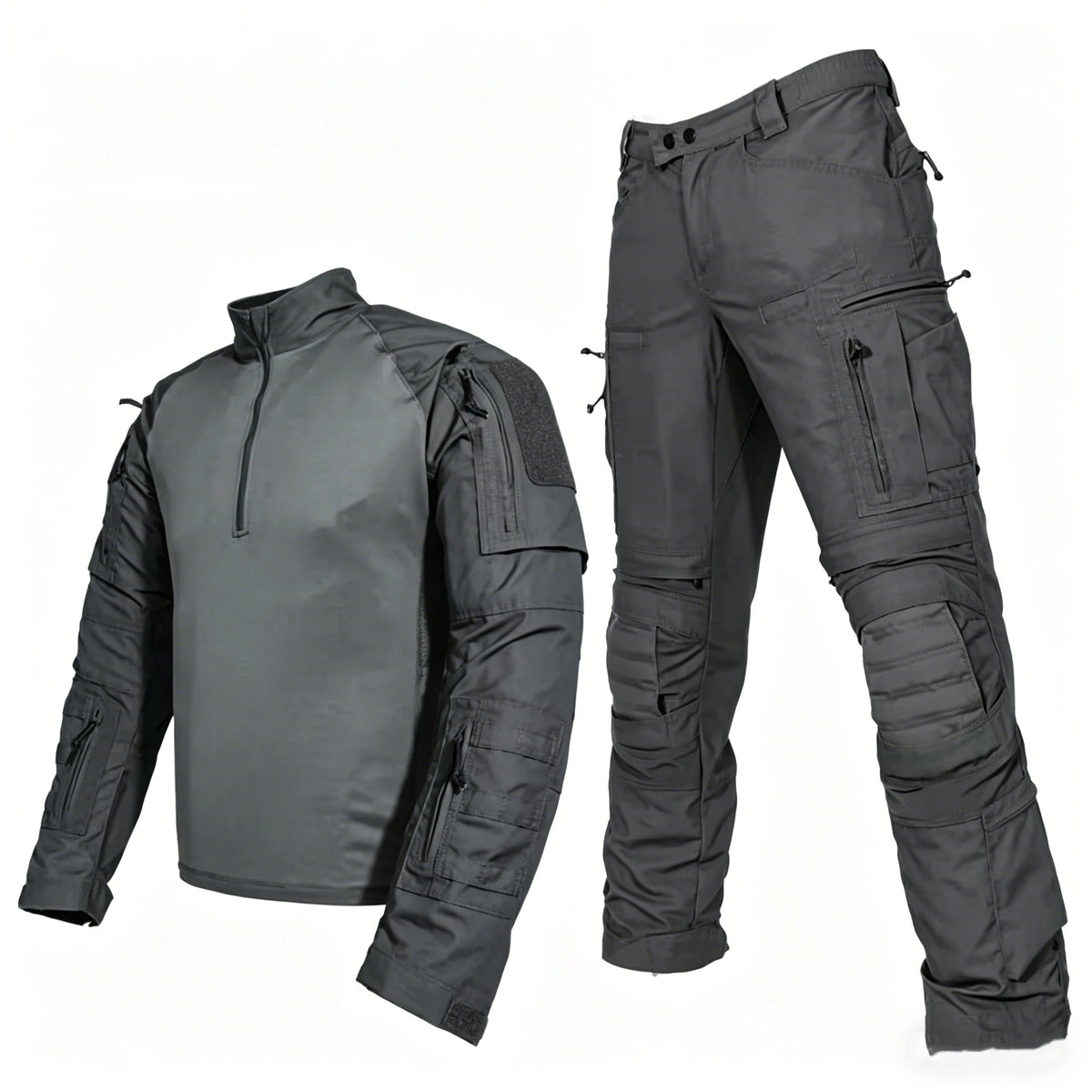 Men's Tactical Frog Suit Uniform Shirt & Cargo Pants 2-Piece Outdoor Set