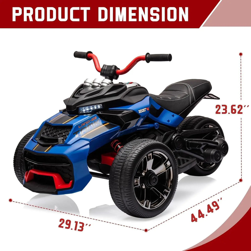 12V Kids Ride-On ATV – Three-Wheel Electric Toy with Remote