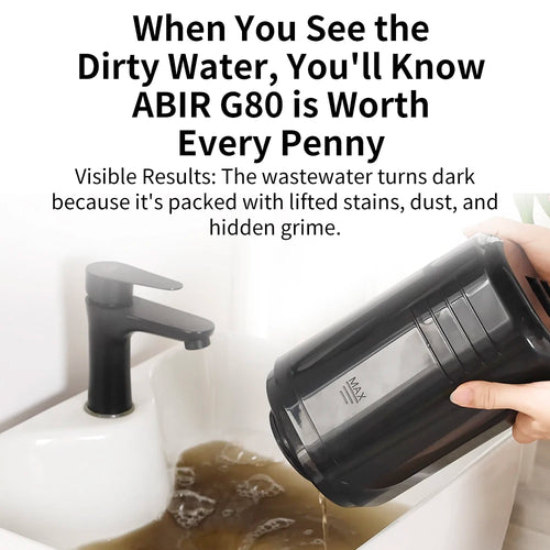 ABIR G80 Handheld Carpet Cleaner — 150000Pa Wet & Dry Vacuum for Home, Sofa, Window, Car, Pet & Upholstery Spot Cleaning