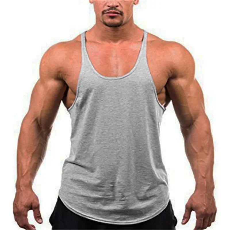 Men's Sleeveless Gym Stringer Tank Top — Bodybuilding Training Vest