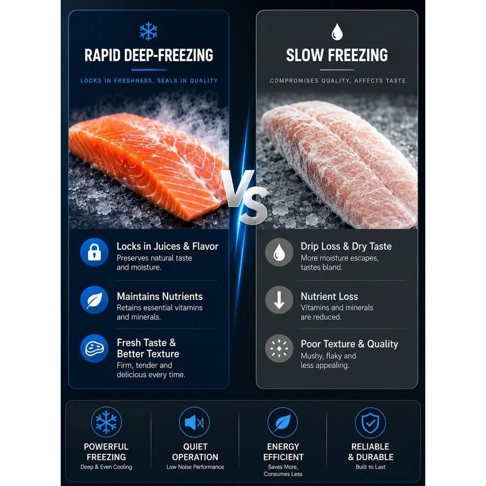 Compact Deep Freezer with Adjustable Temperature Control – Energy Efficient & Low Noise