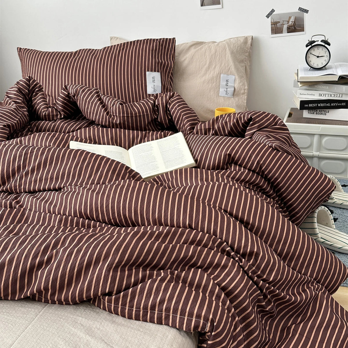 Stripe Bedding Comforter Set – Duvet Cover, Bed Sheet & Pillowcase, Single to King