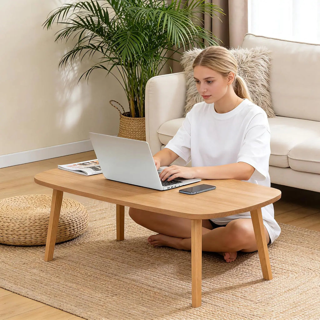Foldable Wooden Coffee Table — Portable Laptop & Tatami Desk