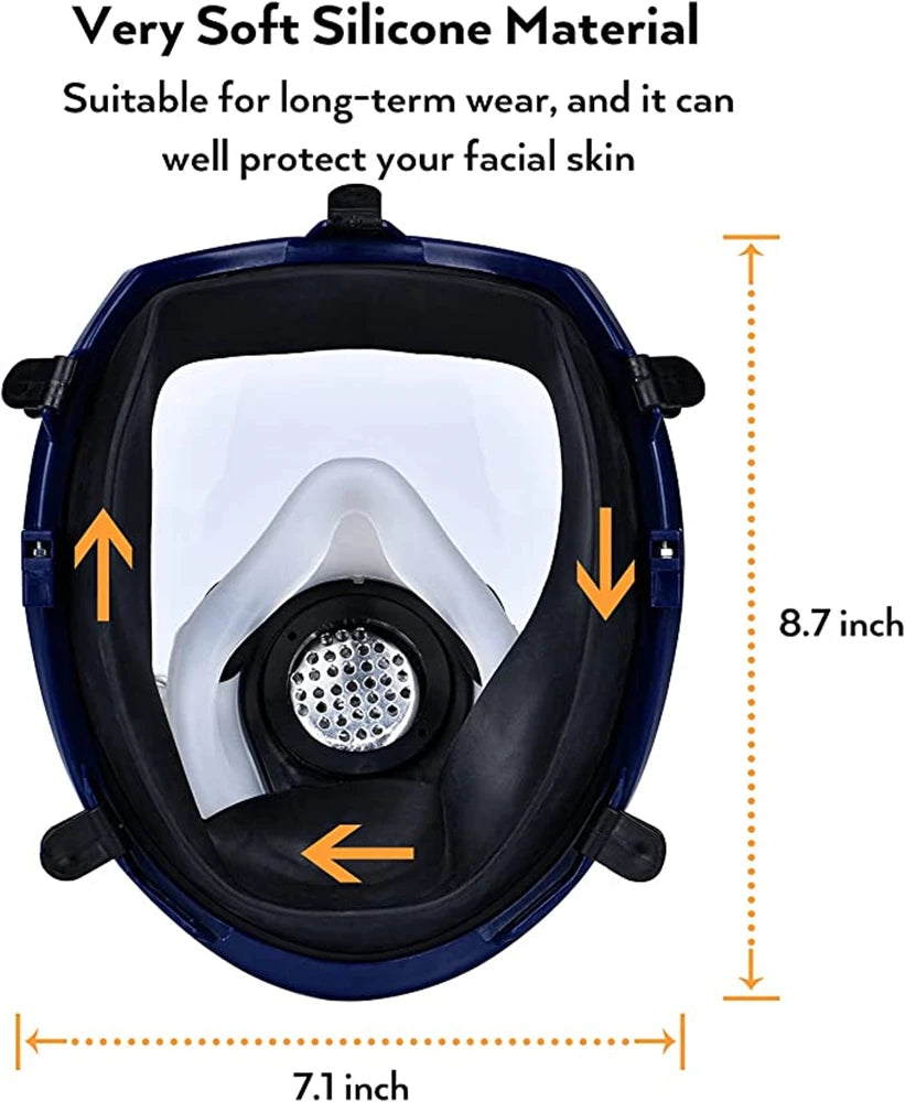6800 Full Face Chemical Gas Mask Respirator