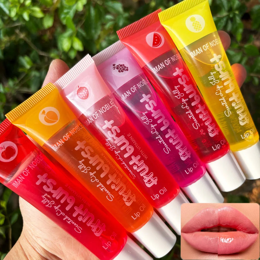 6-Piece Fruity Lip Gloss Set — Hydrating Glossy Clear Lip Gel