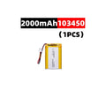 103450 3.7V 2000mAh Polymer Lithium Rechargeable Battery – JST PH 2.0mm 2-Pin for Camera GPS MP5 Bluetooth Headset