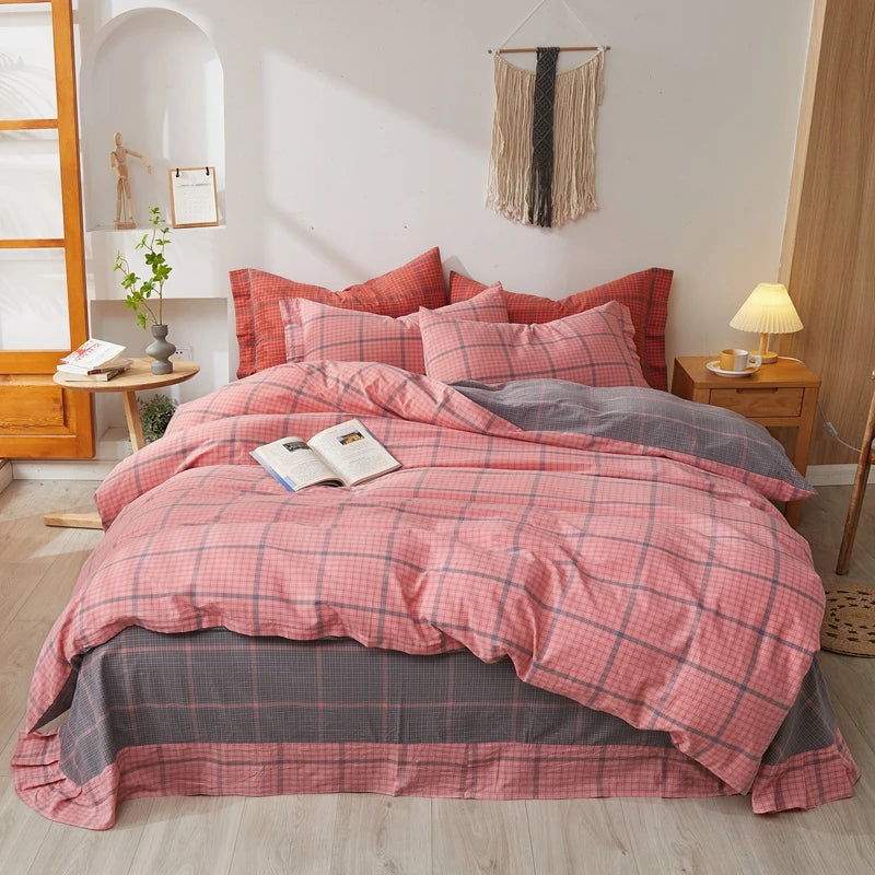 100% Cotton Plaid Duvet Cover | Classic Plaid Style, 160x210 to 220x240cm, Pillowcase Sold Separately