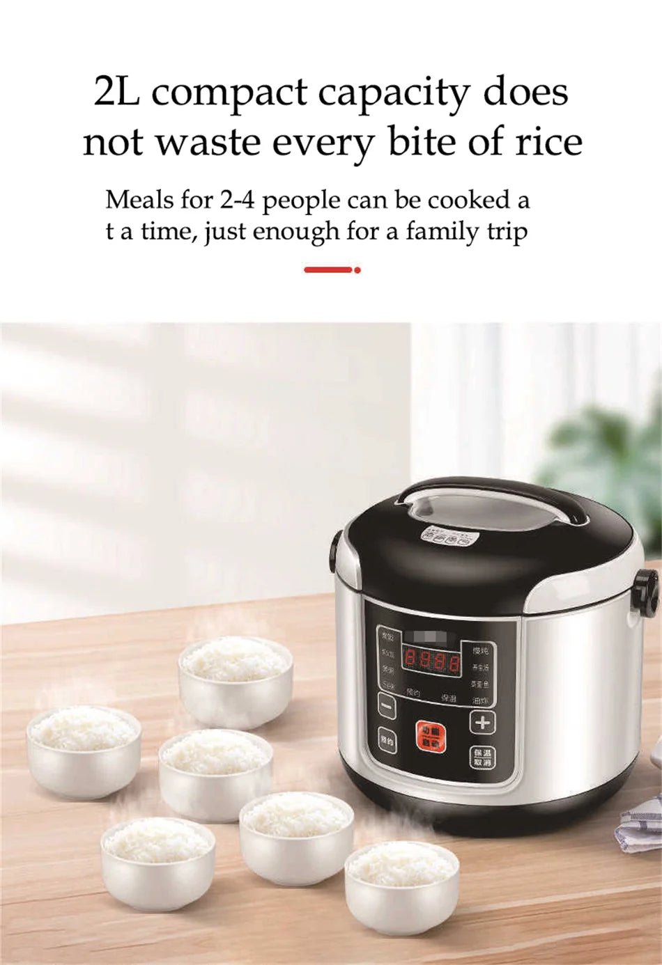 12V/24V Mini Car Rice Cooker 2L — Portable Truck Lunch Box Meal Heater & Food Steamer