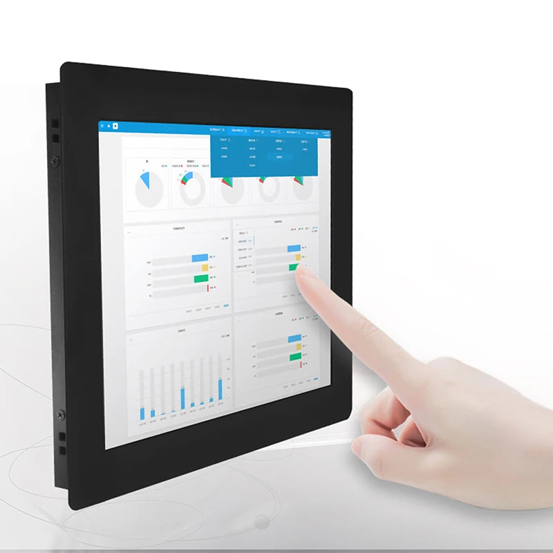 Balahome Industrial All-in-One PC – 10.4"/12.1"/15" Resistive Touch, Intel i3, Win10 Pro (Panel Mount)
