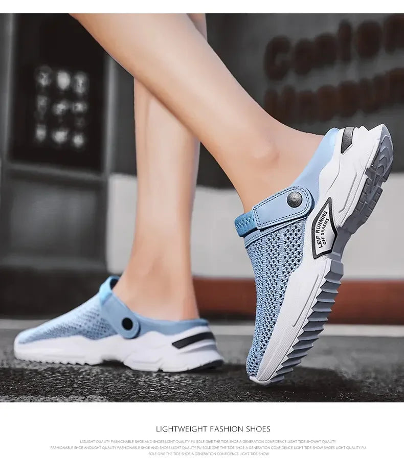 Men's Orthopedic Mesh Sandal Slippers – Hollow Out Breathable Diabetic Walking Shoes with Arch Support