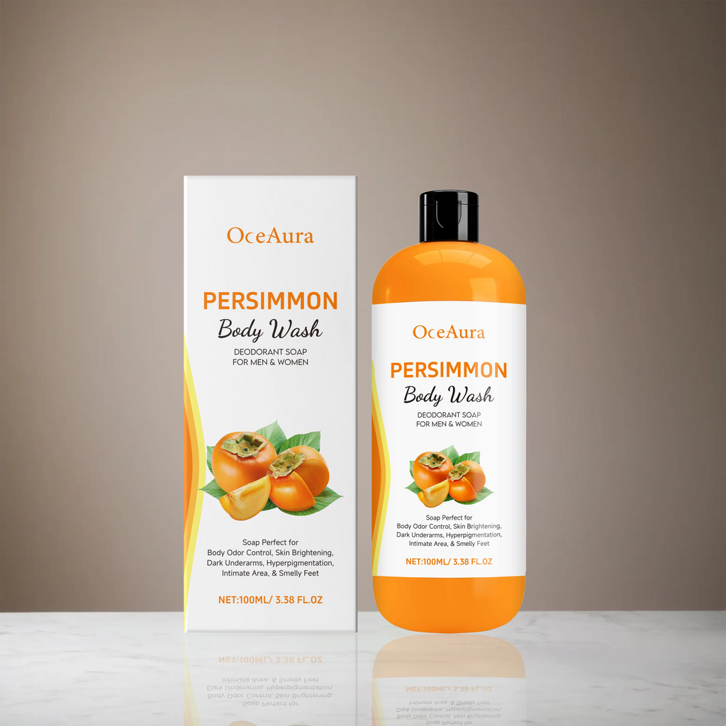 Persimmon Body Wash Gel — Gentle Cleansing, Moisturizing & Body Odor Remover Shower Gel 100ml