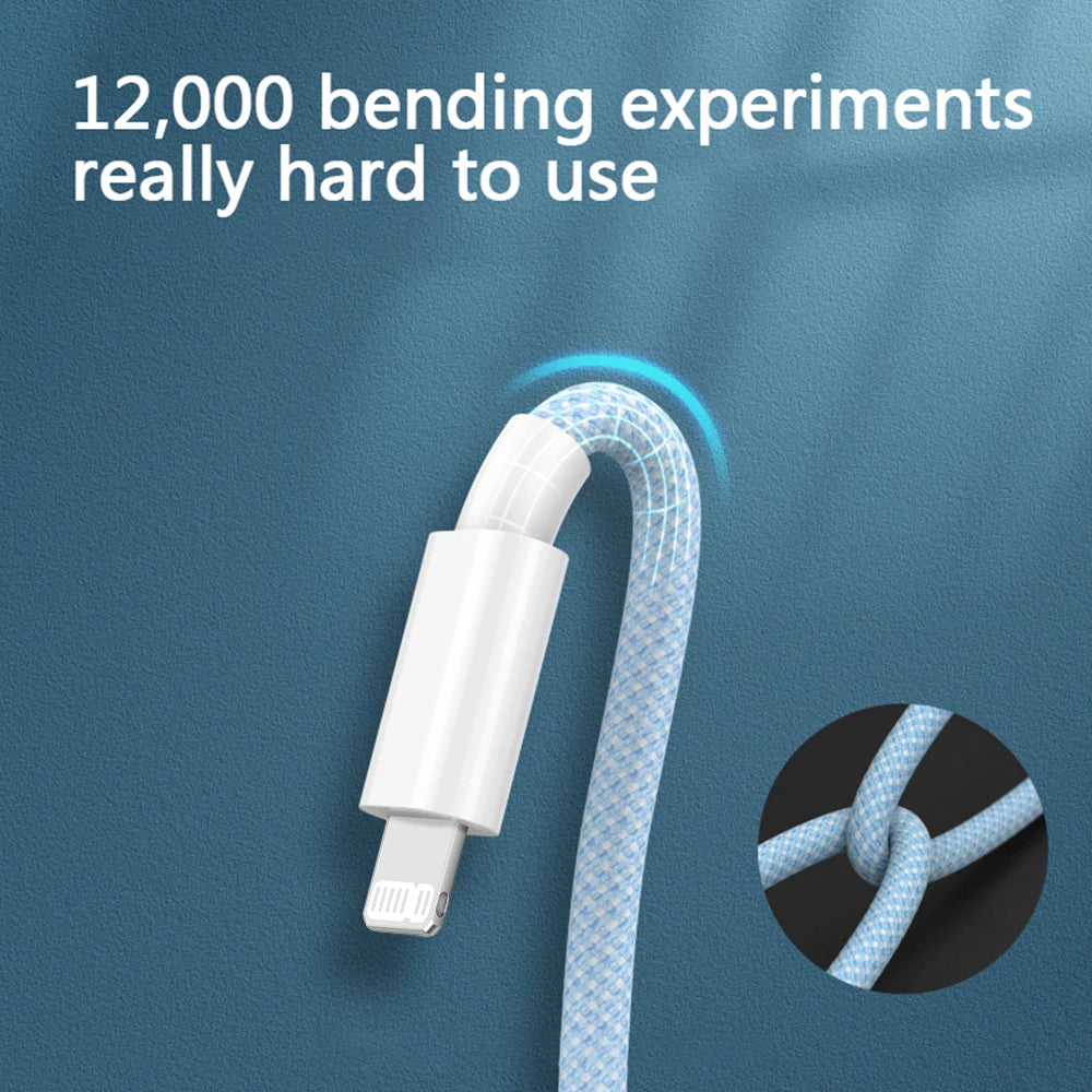 PD 20W USB-C to Lightning Cable — Fast Charging for iPhone & iPad