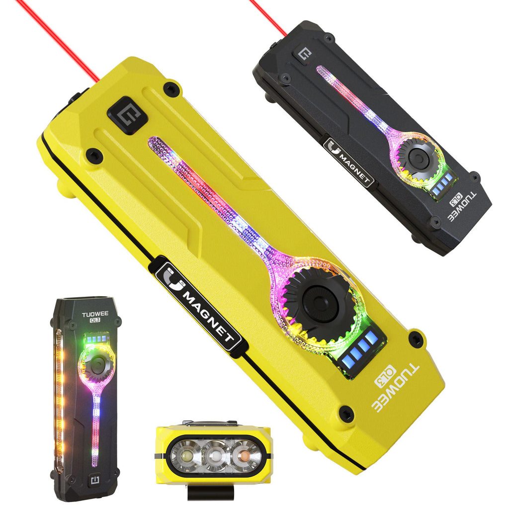 EDC Flat Pro Rechargeable Flashlight – Red Beam, RGB, UV & LED Combo Pocket Light for Outdoors & Emergencies