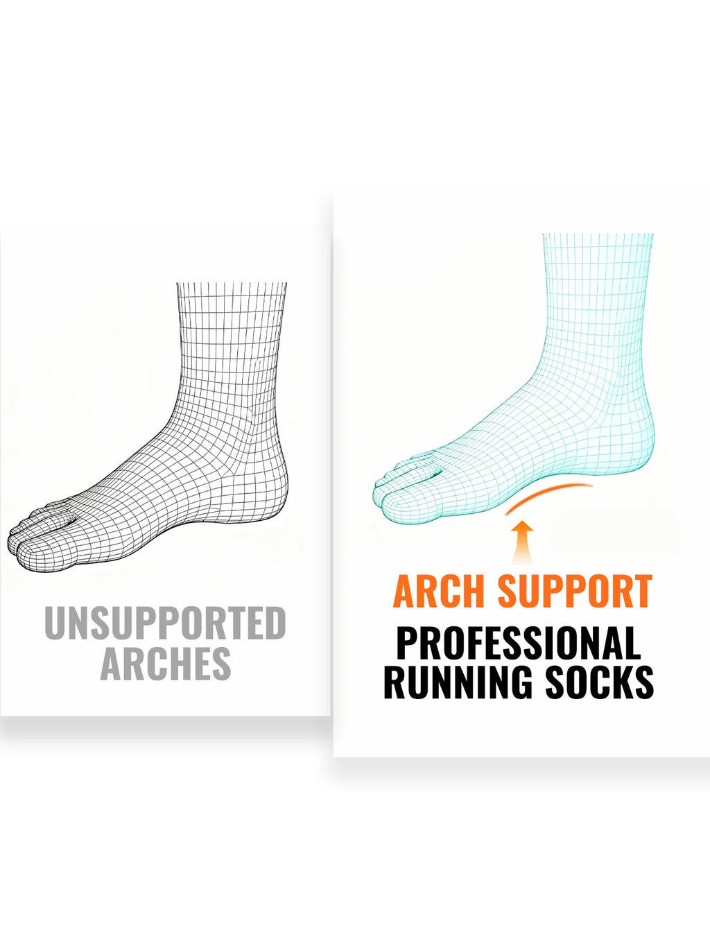 Merino Wool Five-Toe Socks for Running & Hiking