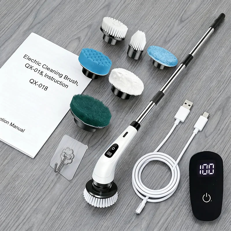 Cordless Household Spin Scrubber – Electric Multipurpose Cleaning Brush for Bathroom, Kitchen & Toilet