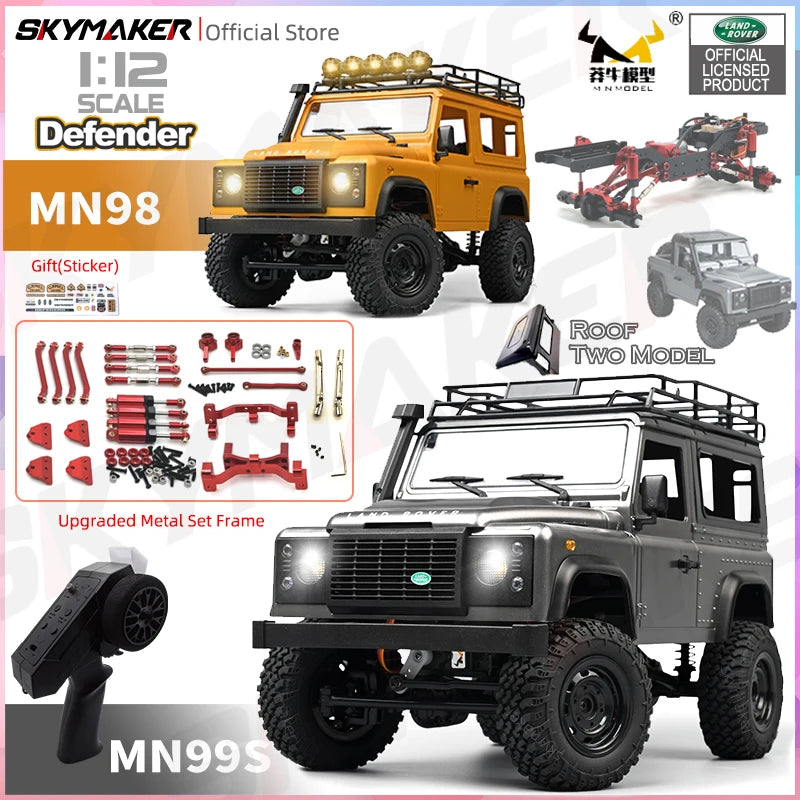 MN99S 1:12 Scale 4WD RC Rock Crawler Truck – Remote Control Off-Road Defender Car