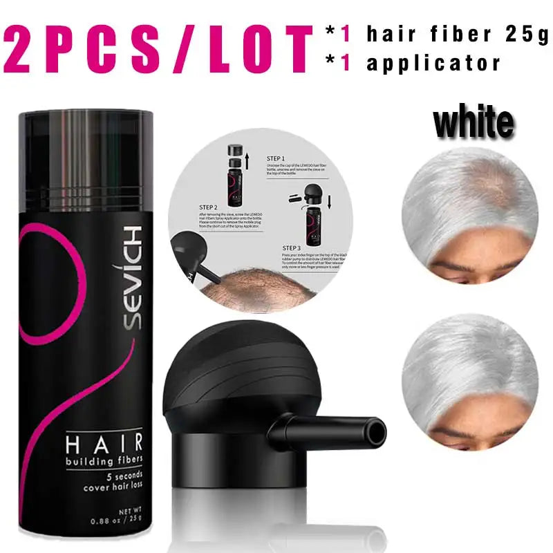 SEVICH Hair Building Fiber Set — Keratin Powder for Bald Spots & Hair Loss