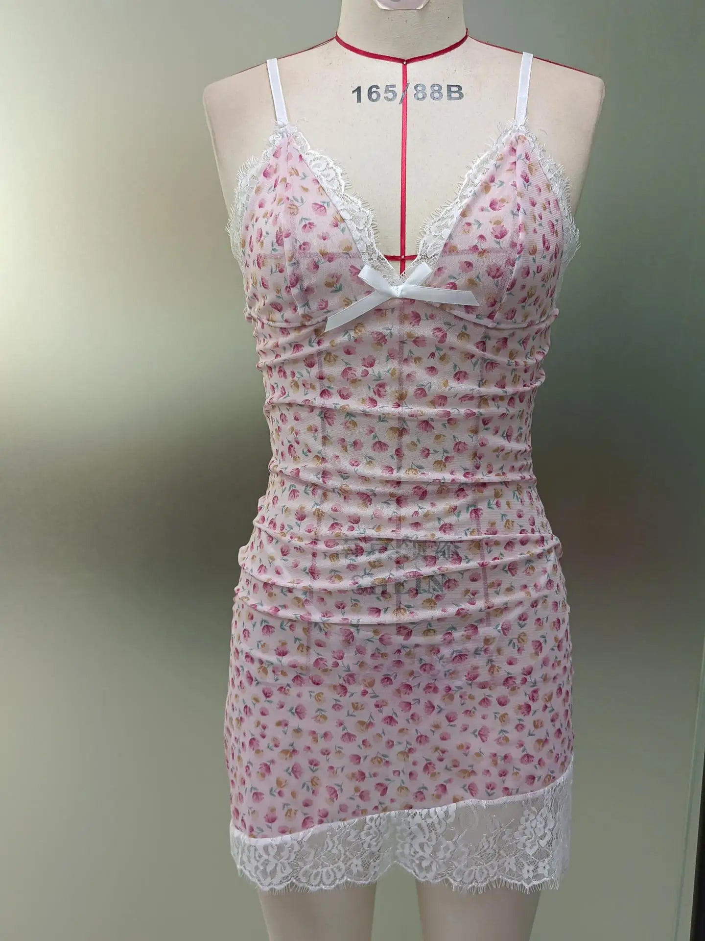 Sexy Suspender Lingerie Pajama Set — 2-Piece Satin Slip Skirt & Camisole Sleepwear