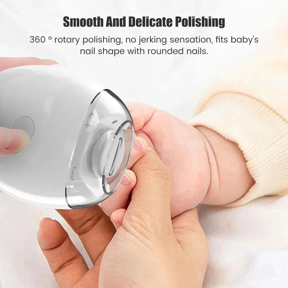 Safe Nails for the Whole Family — 2-in-1 Electric Nail Clipper & Grinder | LED Light, Anti-Pinch, 3 Speeds, Type-C Charging, Baby Safe