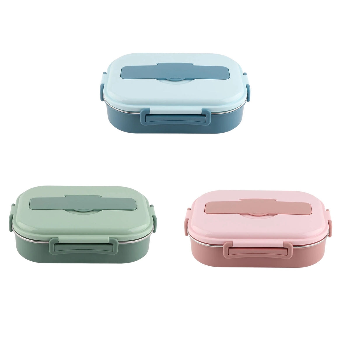 1500ml 4-Compartment Bento Lunch Box – Stainless Steel