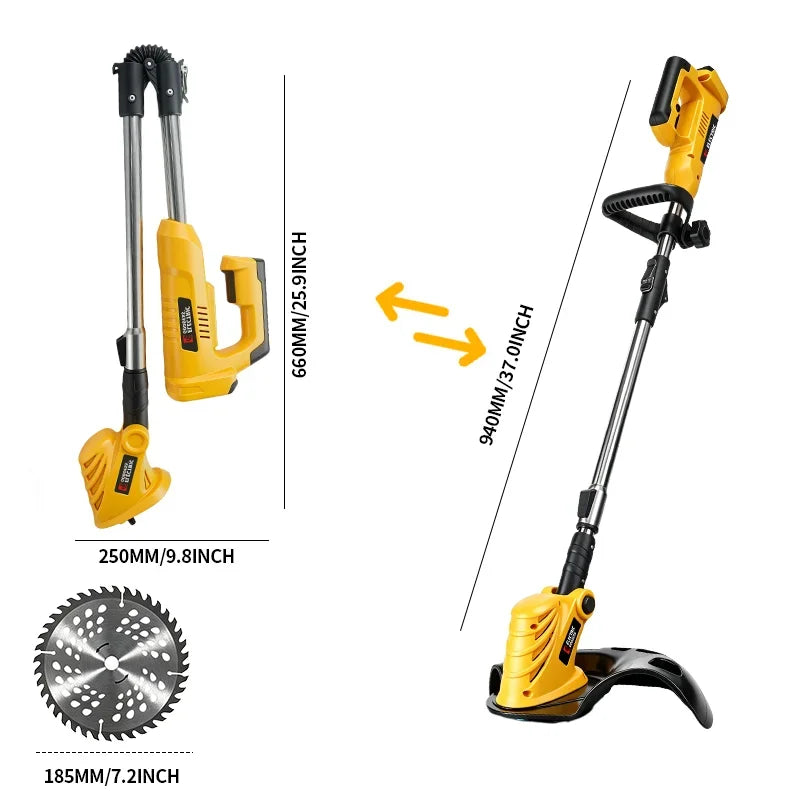 Electric Goddess Brushless Cordless Grass Trimmer | 28,000 RPM, 3-Blade System, 200mm Cut, Dewalt 20V Compatible (Tool Only)