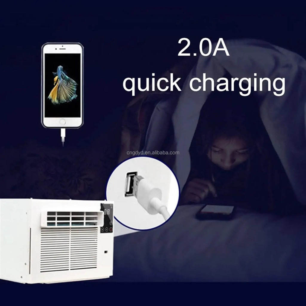 280W Portable Air Conditioner — 1881 BTU Compressor Cooling with Timer for Outdoor, Home, Dorm & RV