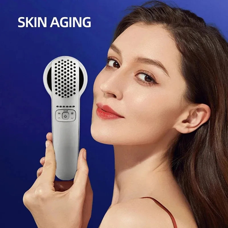 Hot & Cold Facial Hammer Skin Rejuvenation Device – Pore Tightening, Lifting & Anti-Aging Face Massager